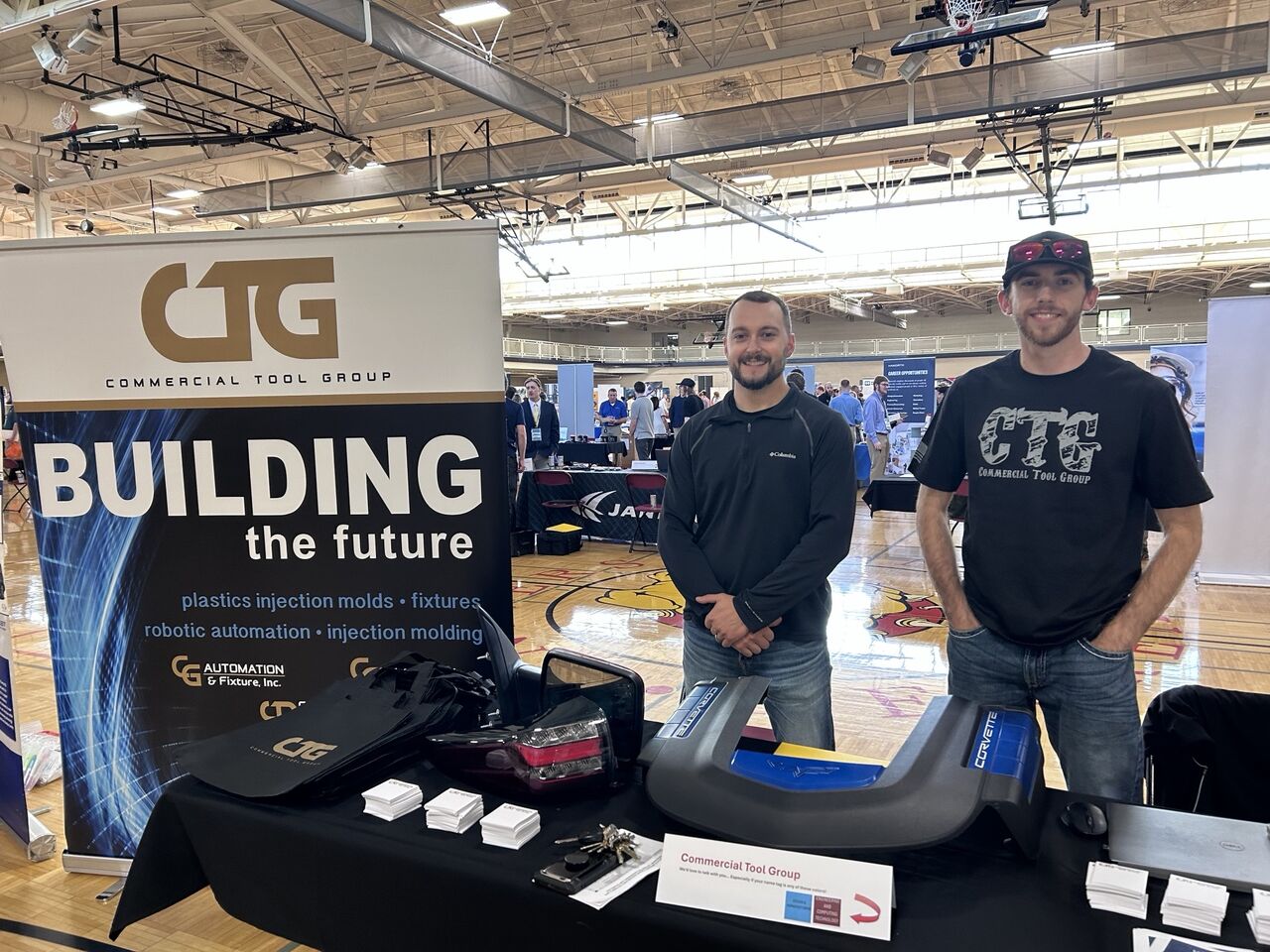 Image of two Commercial Tool Group Career Recruiters at a college career fair